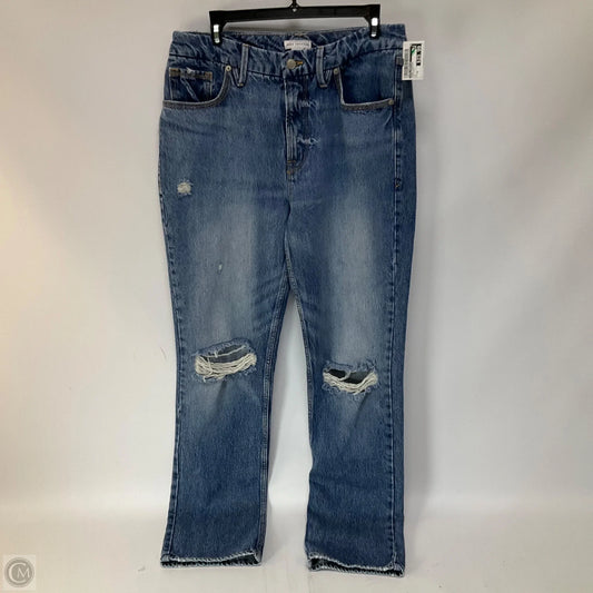 Jeans Straight By Good American In Blue Denim, Size: 10