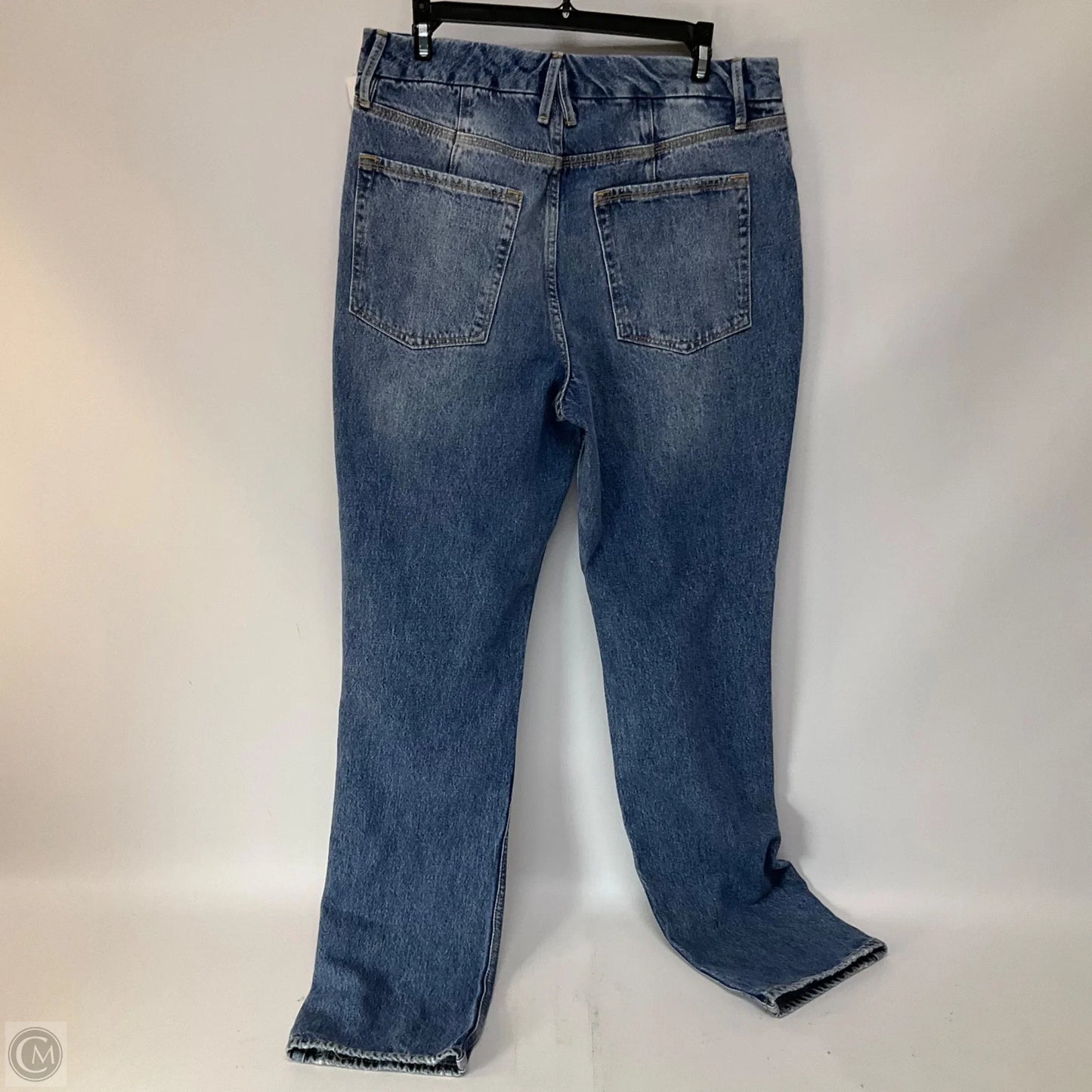 Jeans Straight By Good American In Blue Denim, Size: 10