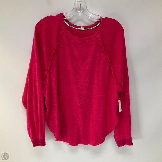 Top Long Sleeve By Pilcro In Pink, Size: S