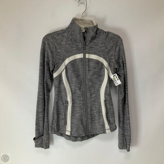 Athletic Jacket By Lululemon In Grey, Size: 6