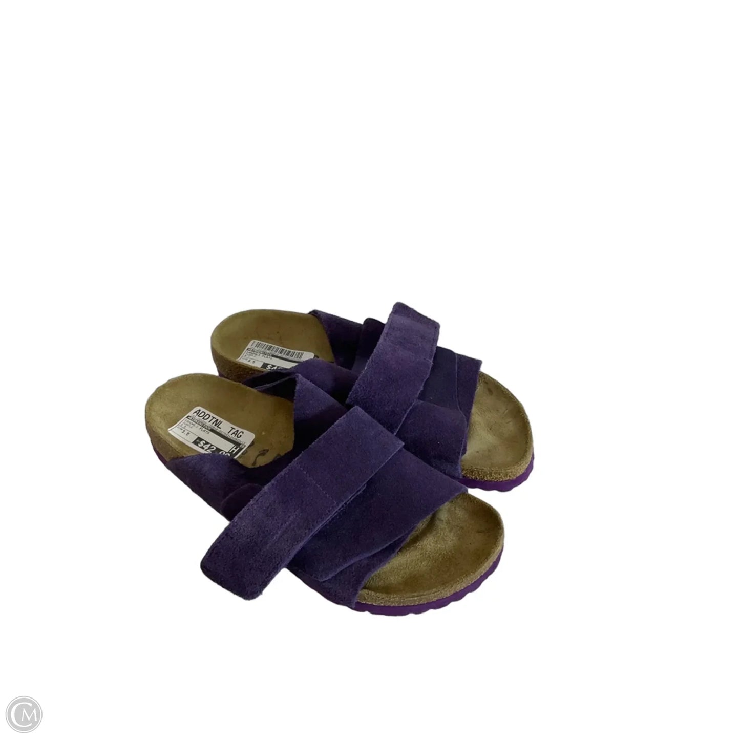 Sandals Flats By Birkenstock In Purple, Size: 8.5