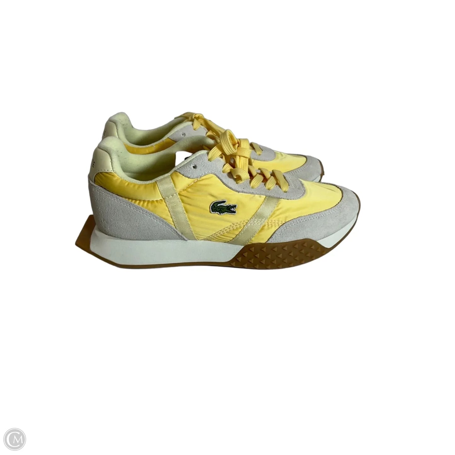 Shoes Athletic By Lacoste In Yellow, Size: 8