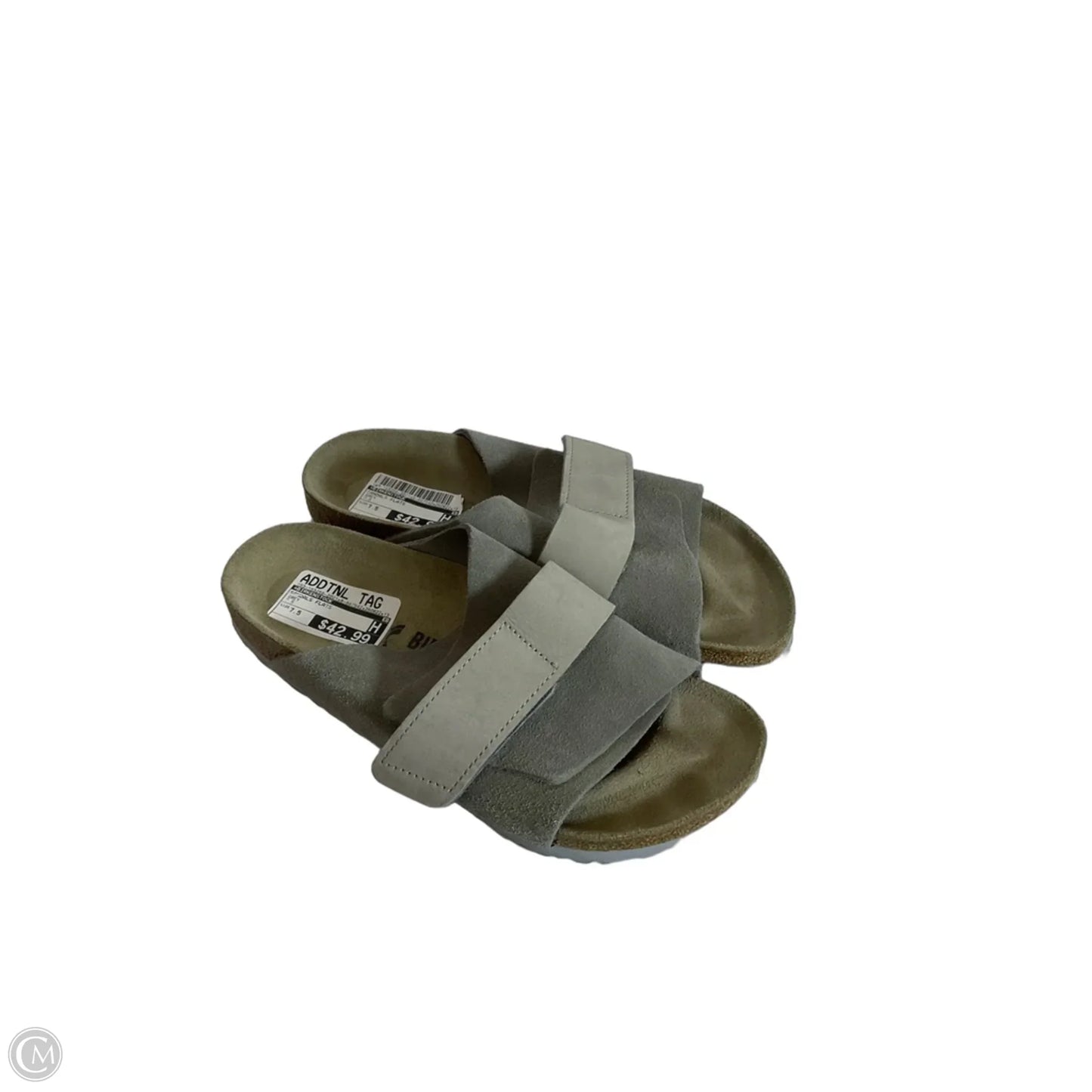 Sandals Flats By Birkenstock In Grey, Size: 7.5