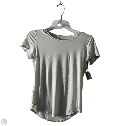 Athletic Top Short Sleeve By Lululemon In White, Size: 6