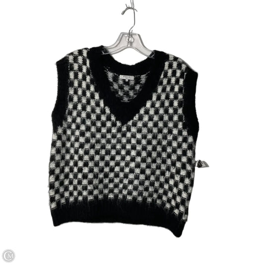 Vest Fleece By Frnch In Black & White, Size: S