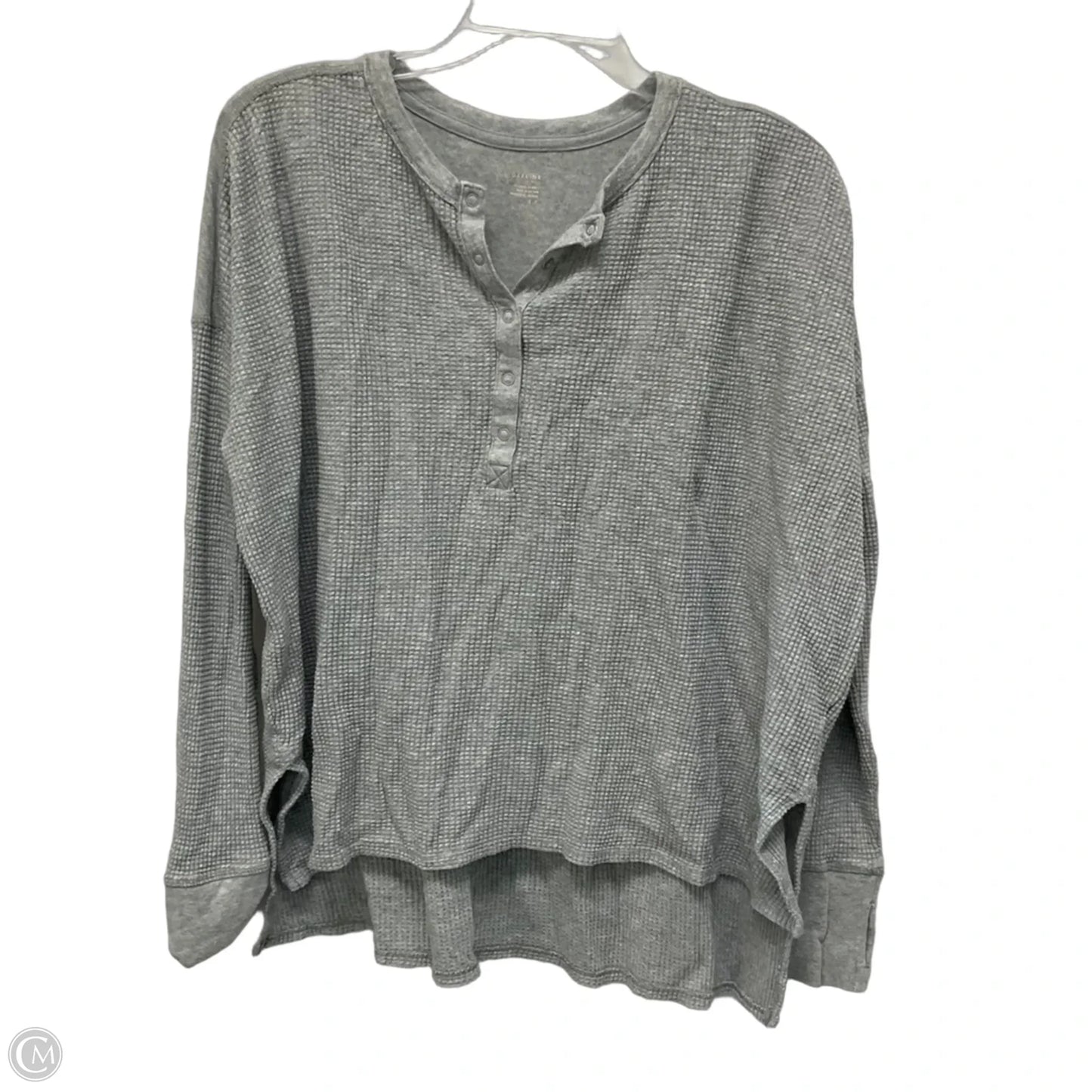 Top Long Sleeve By Aerie In Grey, Size: S