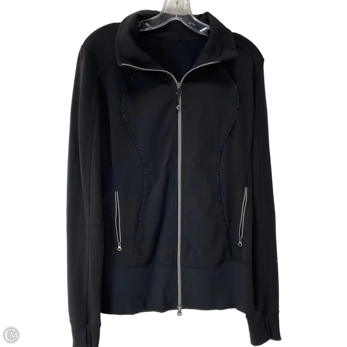Athletic Jacket By Lululemon In Black, Size: 10
