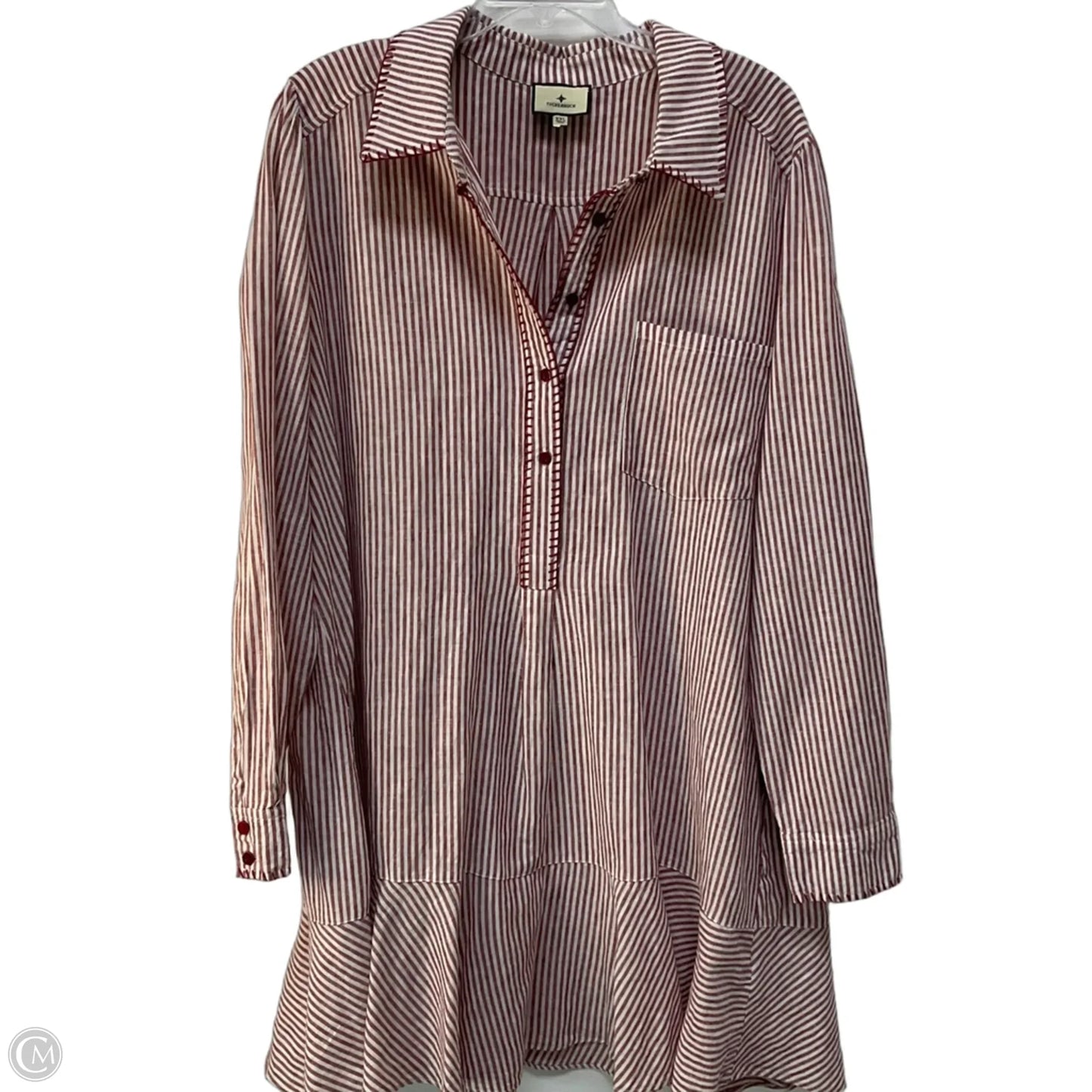 Dress Casual Midi By Tuckernuck In Striped Pattern, Size: Xxl