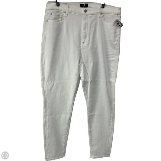 Jeans Skinny By 7 For All Mankind In White, Size: 18