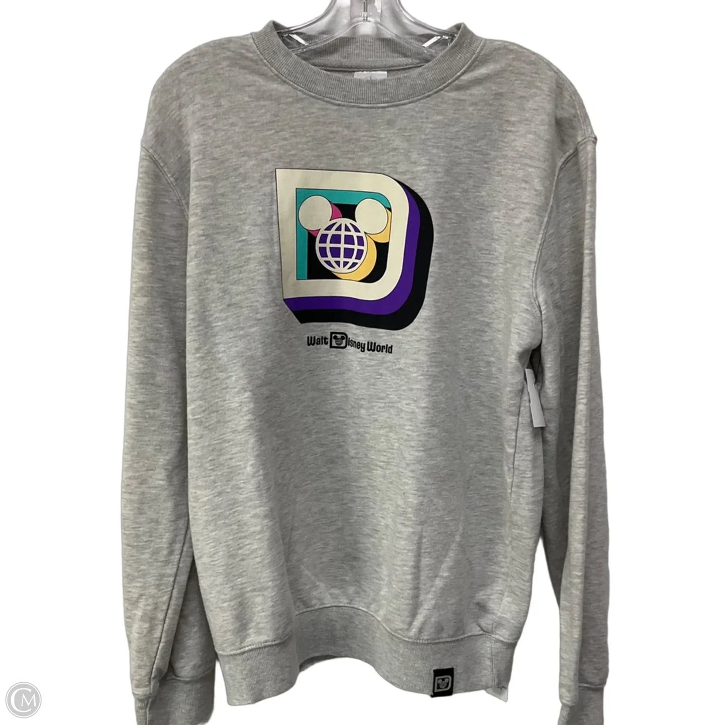 Sweatshirt Collar By Disney In Grey, Size: M