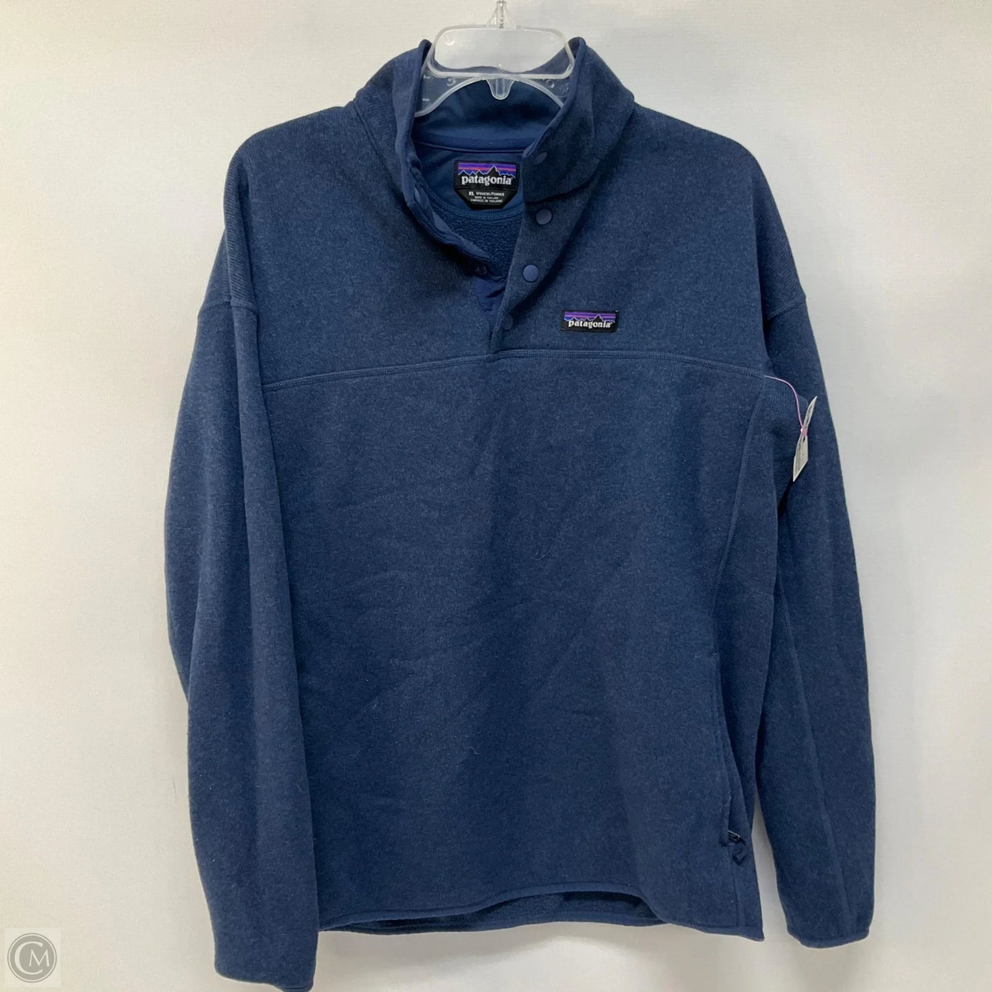 Athletic Top Long Sleeve Collar By Patagonia In Blue, Size: Xl