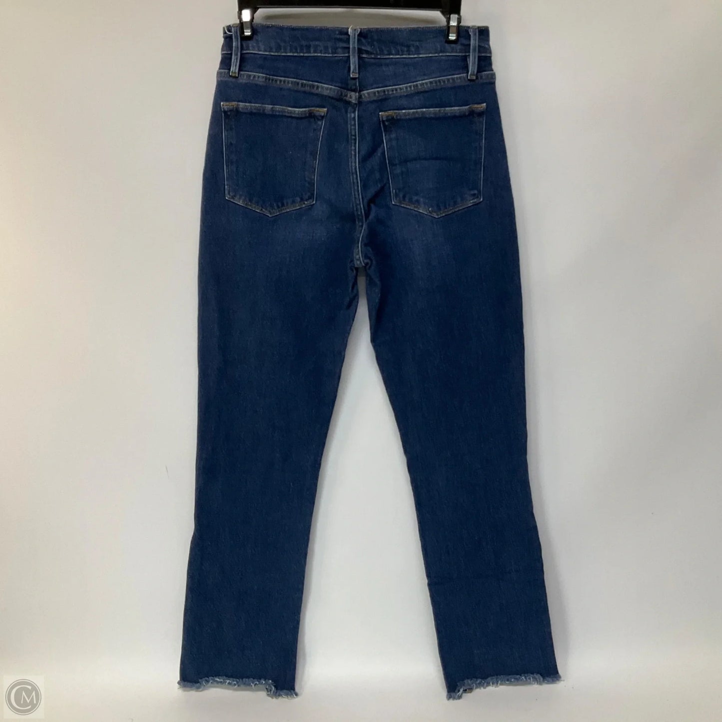 Jeans Straight By Frame In Blue Denim, Size: 4
