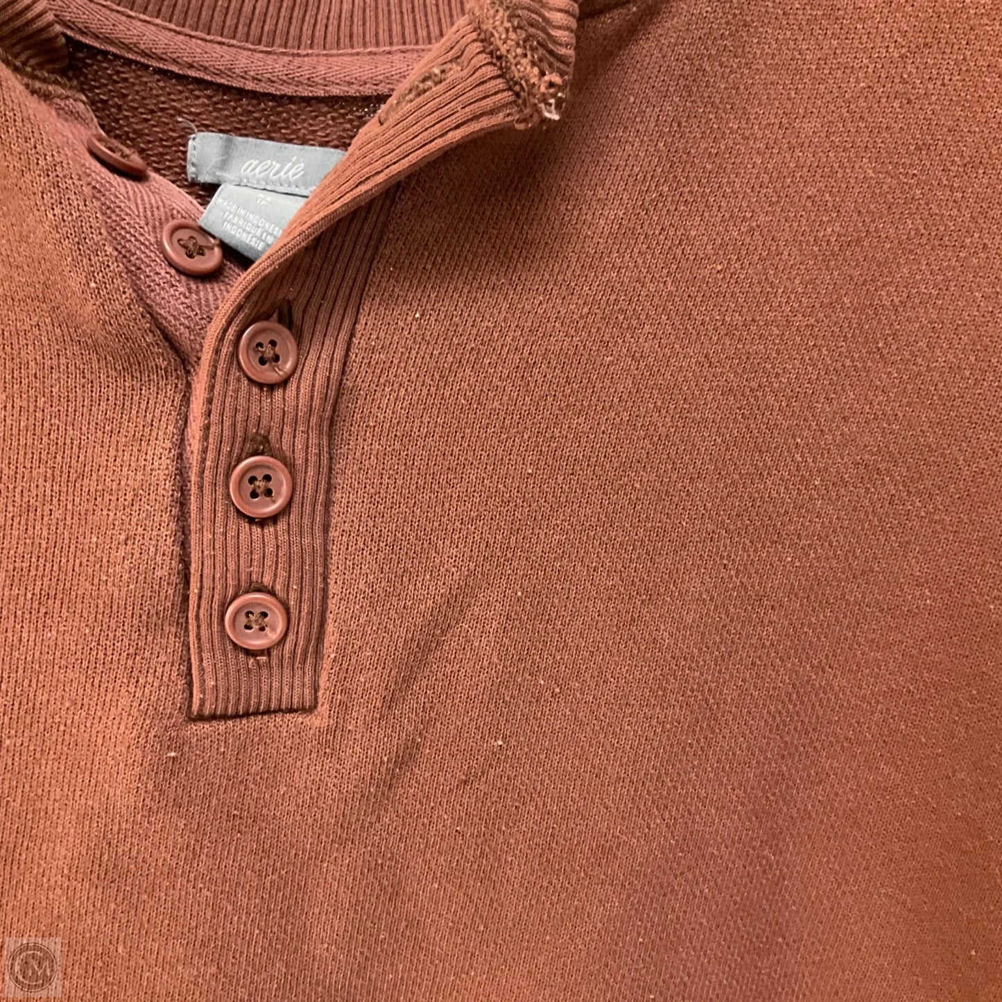 Top Long Sleeve By Aerie In Brown, Size: Xs
