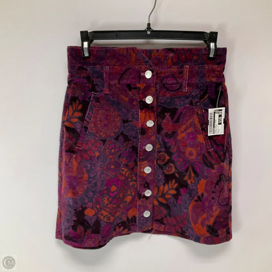 Skirt Mini & Short By Pilcro In Paisley Print, Size: 0
