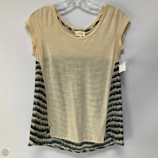Top Short Sleeve By Deletta In Ivory, Size: Xs