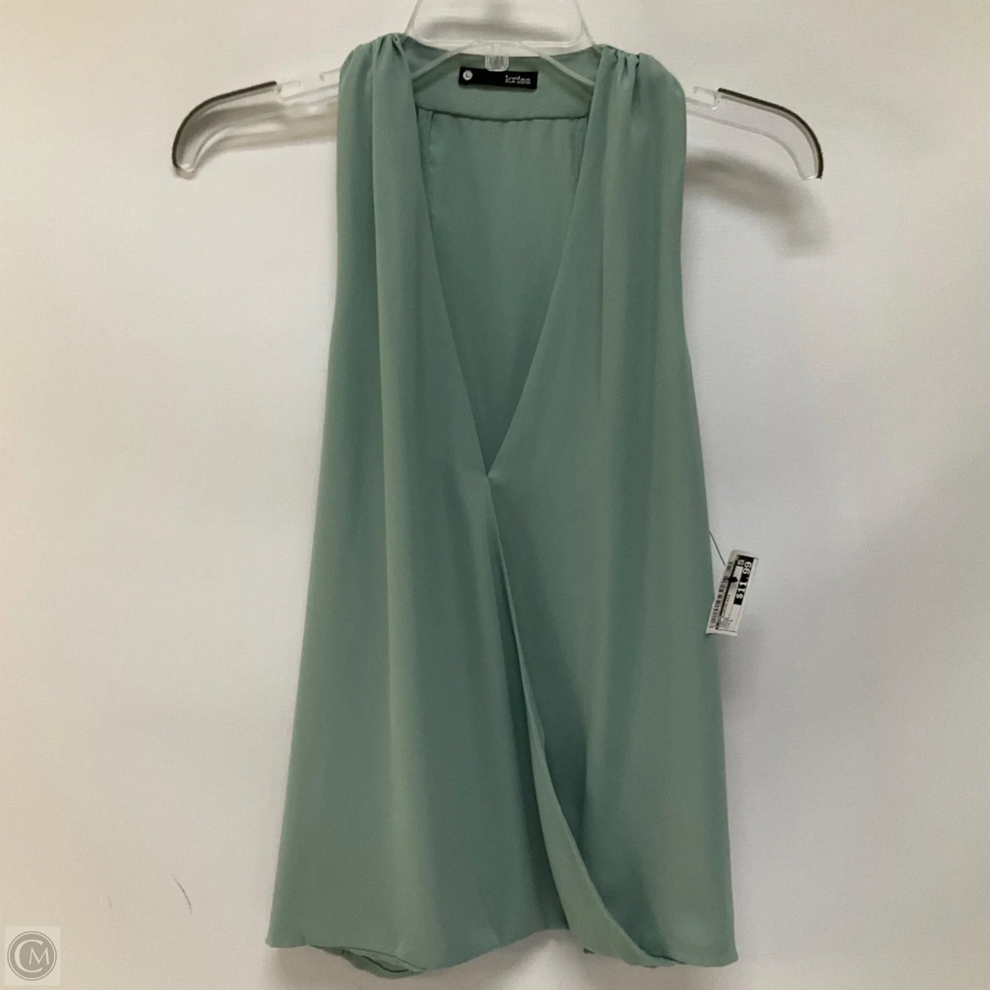Top Sleeveless By Cmb In Green, Size: L