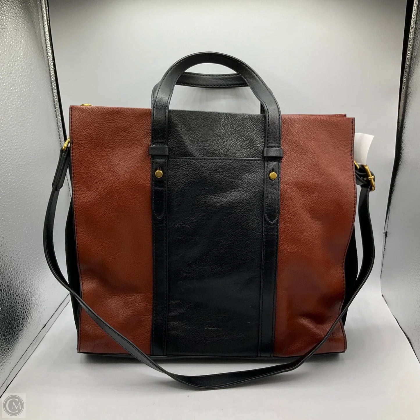 Tote Leather By Fossil, Size: Medium