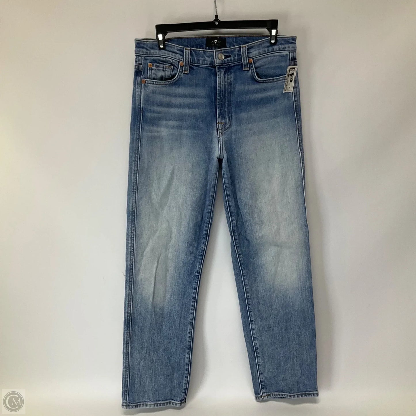 Jeans Straight By 7 For All Mankind In Blue Denim, Size: 6