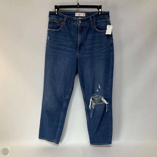Jeans Boyfriend By Abercrombie And Fitch In Blue Denim, Size: 8