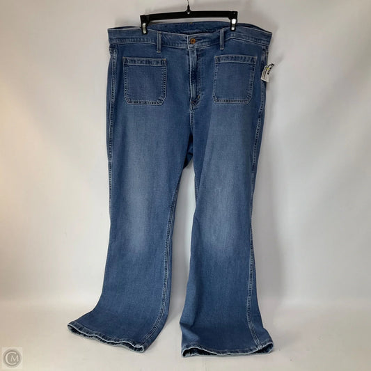 Jeans Flared By Gap In Blue Denim, Size: 20