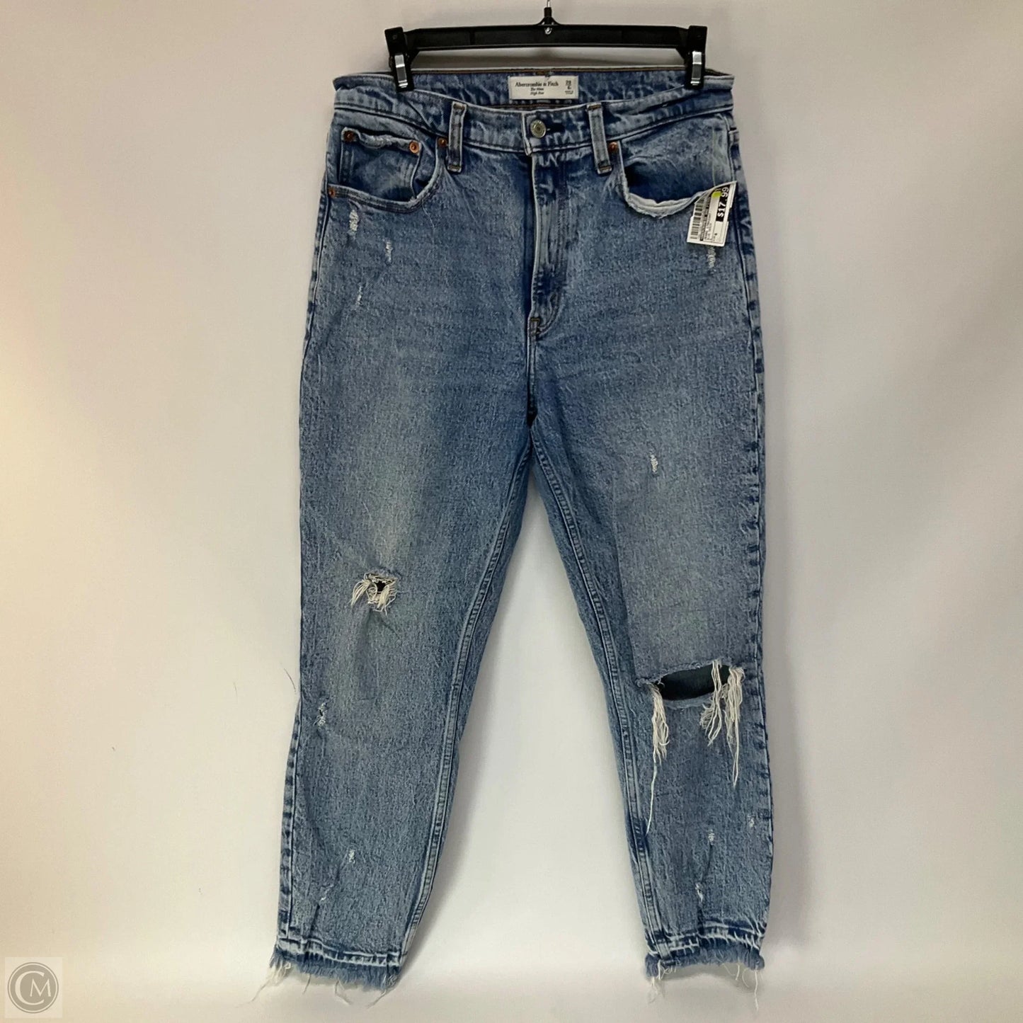 Jeans Straight By Abercrombie And Fitch In Blue Denim, Size: 6