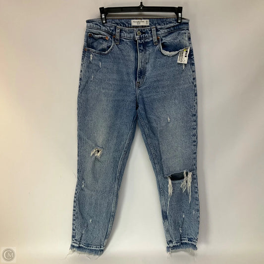 Jeans Straight By Abercrombie And Fitch In Blue Denim, Size: 6