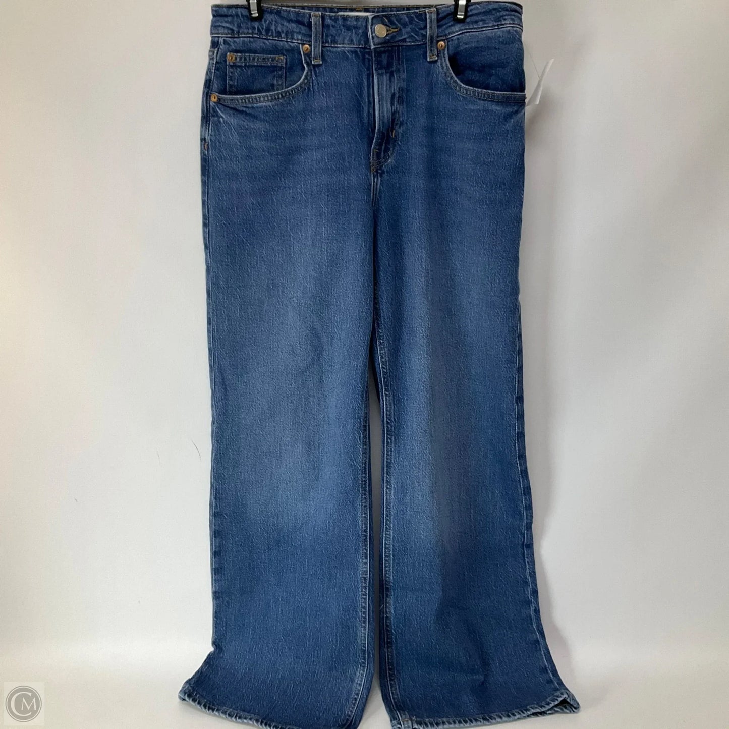 Jeans Straight By H&m In Blue Denim, Size: 10