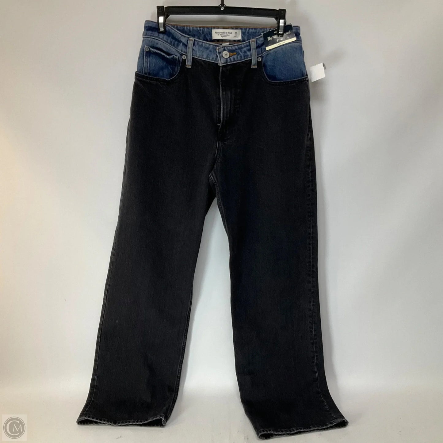 Jeans Boyfriend By Abercrombie And Fitch In Black & Blue, Size: 4