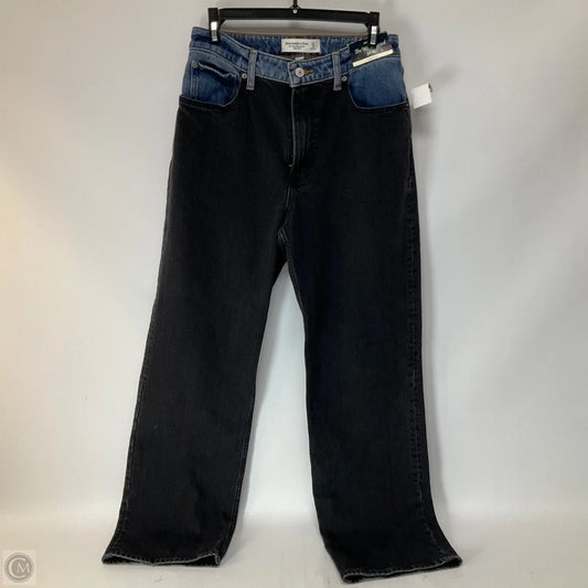 Jeans Boyfriend By Abercrombie And Fitch In Black & Blue, Size: 4