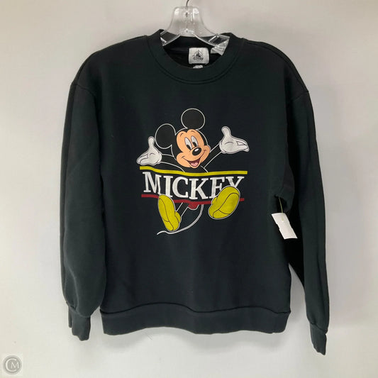 Sweatshirt Crewneck By Disney In Black, Size: M