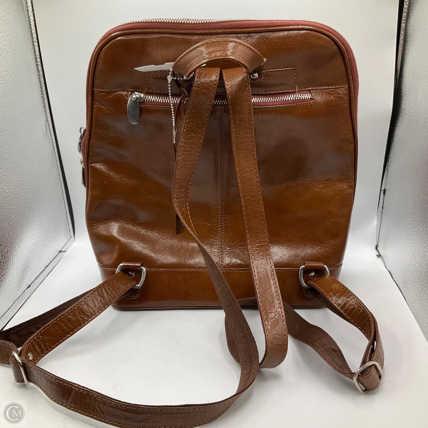 Backpack Leather By Clothes Mentor, Size: Medium