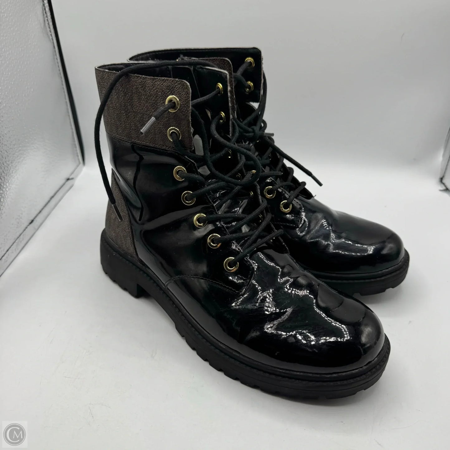 Boots Combat By Michael By Michael Kors In Black & Brown, Size: 8.5