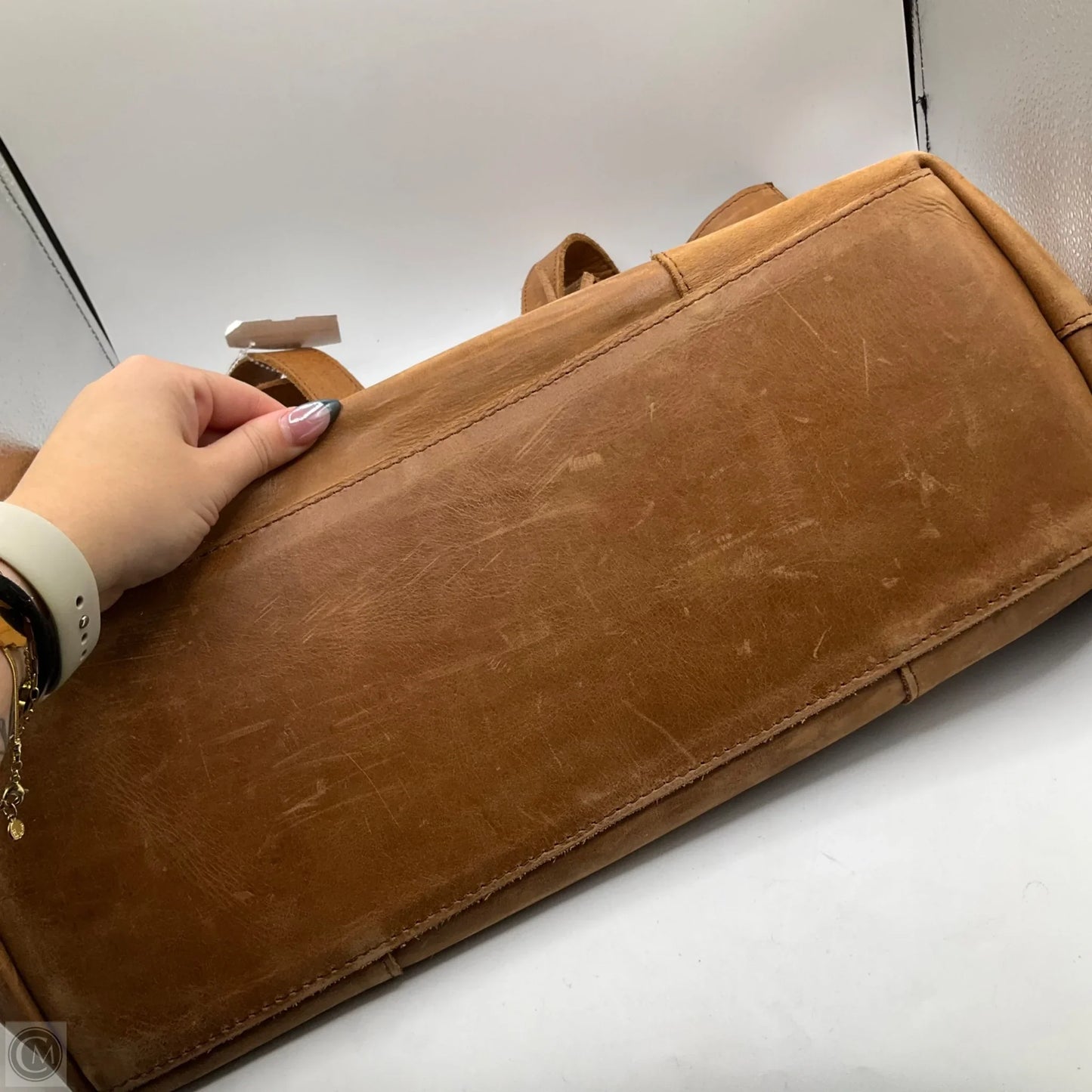 Tote Leather By Clothes Mentor, Size: Medium