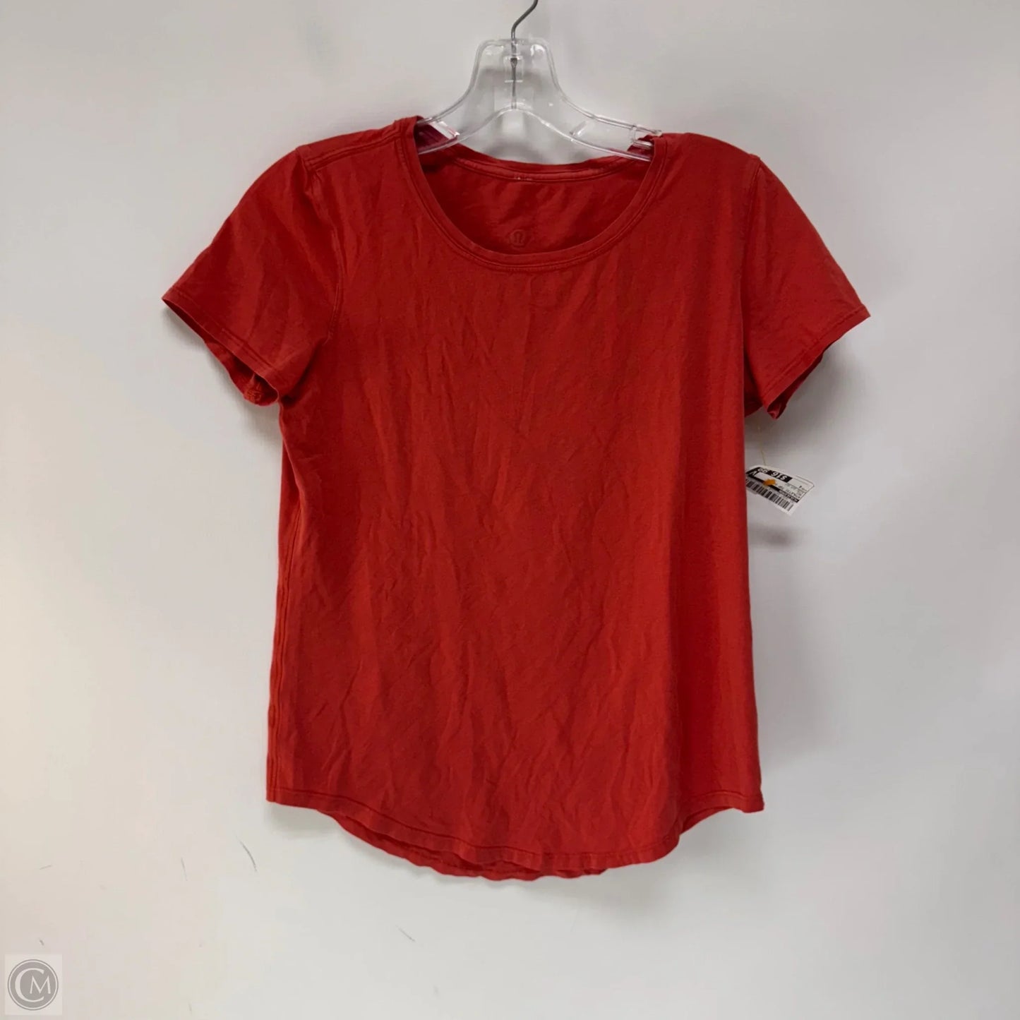 Athletic Top Short Sleeve By Lululemon In Red, Size: 4
