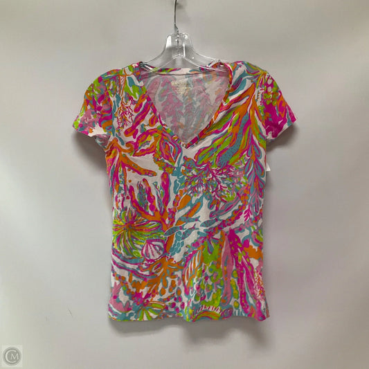 Top Short Sleeve Designer By Lilly Pulitzer In Multi-colored, Size: Xs