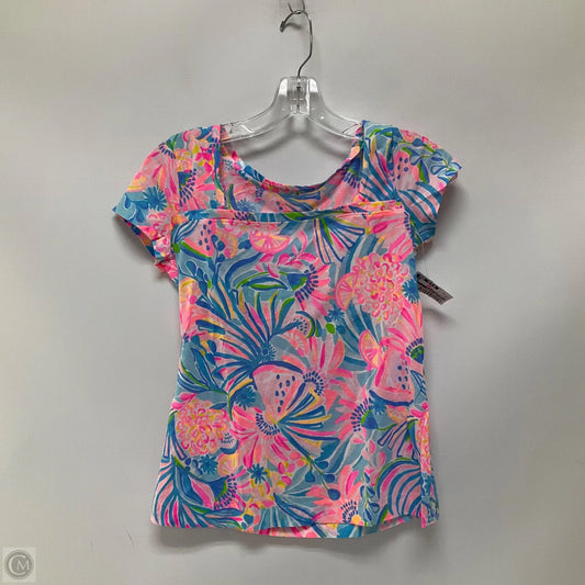 Top Short Sleeve Designer By Lilly Pulitzer In Multi-colored, Size: Xs