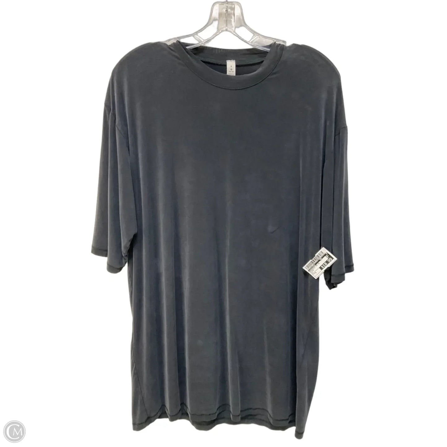 Athletic Top Short Sleeve By Lululemon In Black, Size: 8