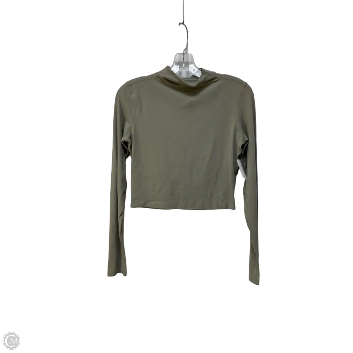 Athletic Top Long Sleeve Collar By Lululemon In Grey, Size: 8