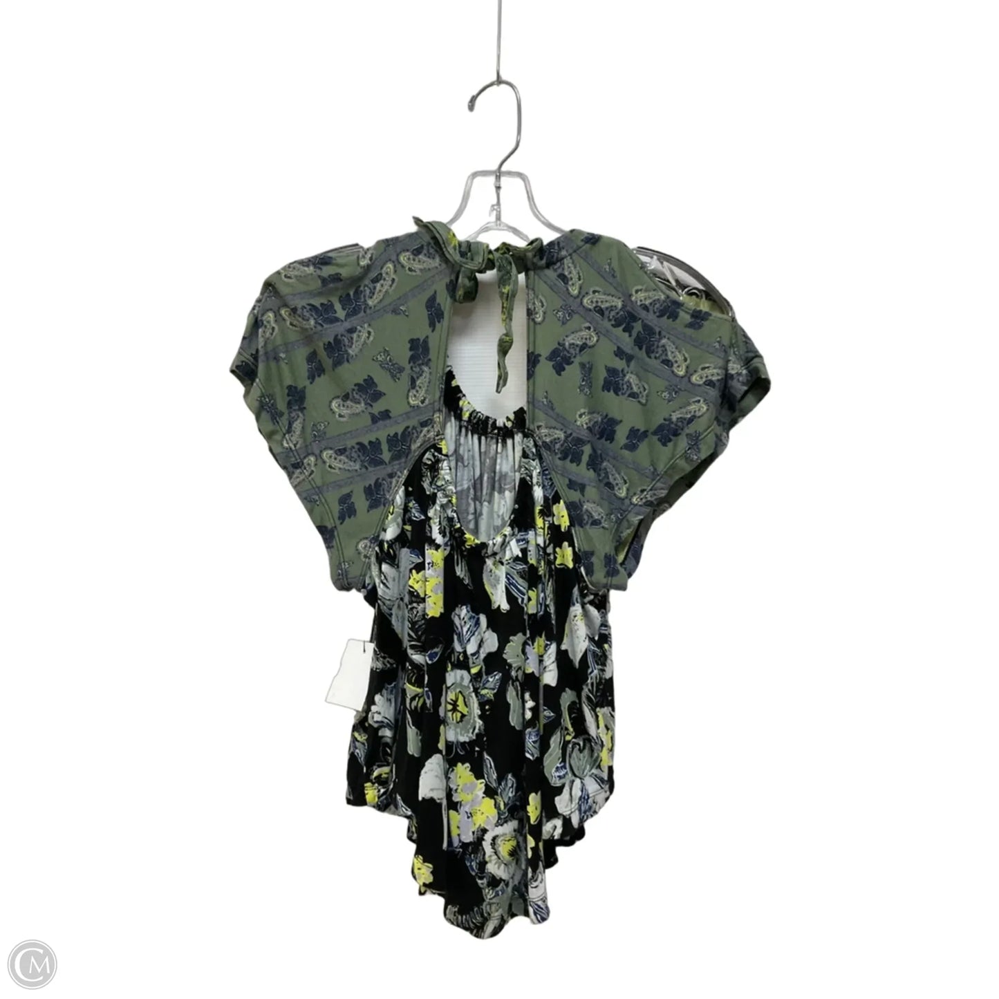 Top Short Sleeve By Free People In Floral Print, Size: Xs