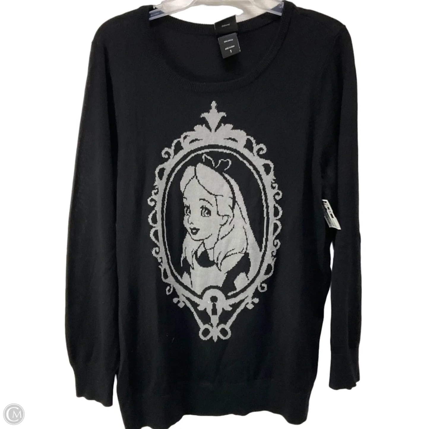 Top Long Sleeve By Disney In Black, Size: Xl