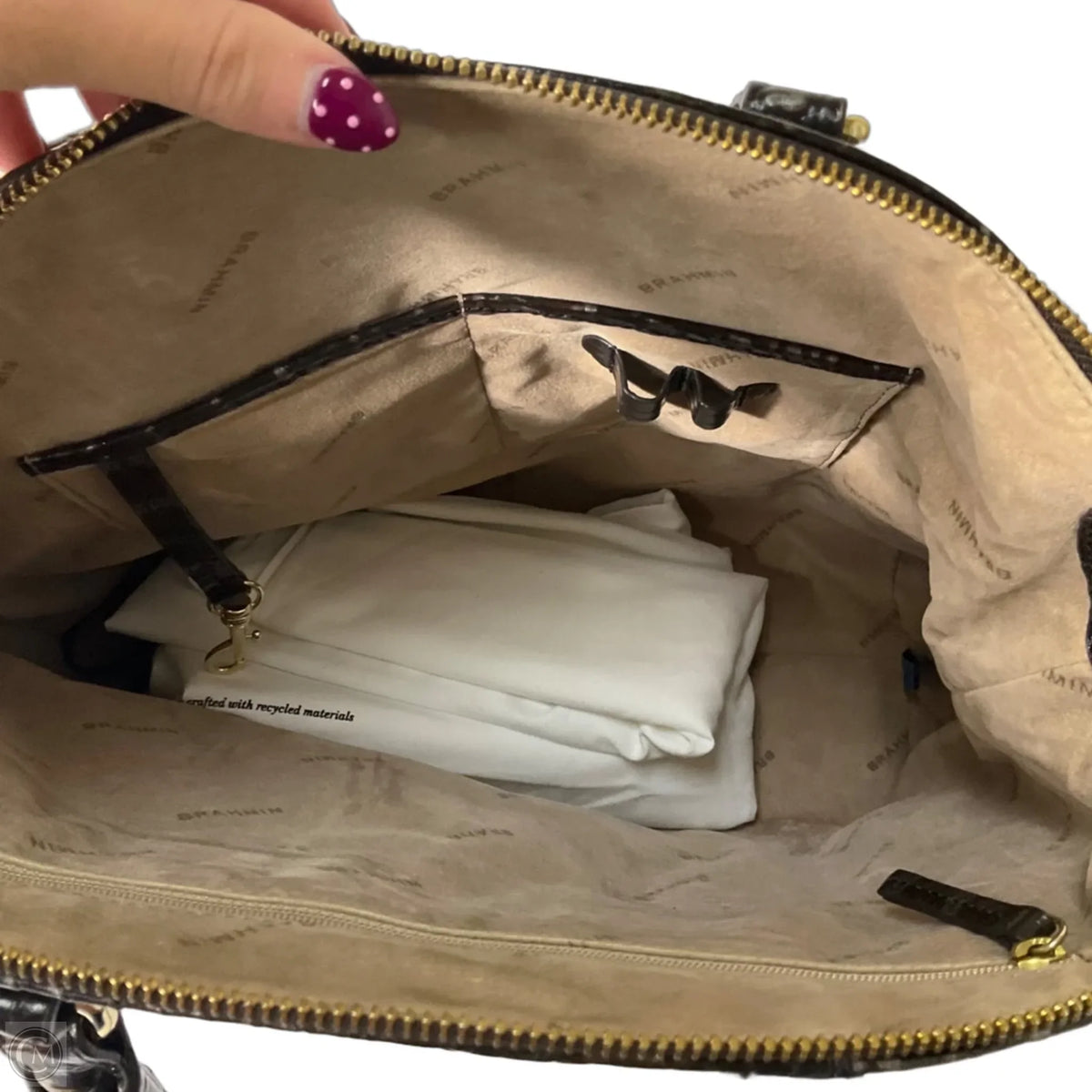 Handbag Designer By Brahmin, Size: Medium