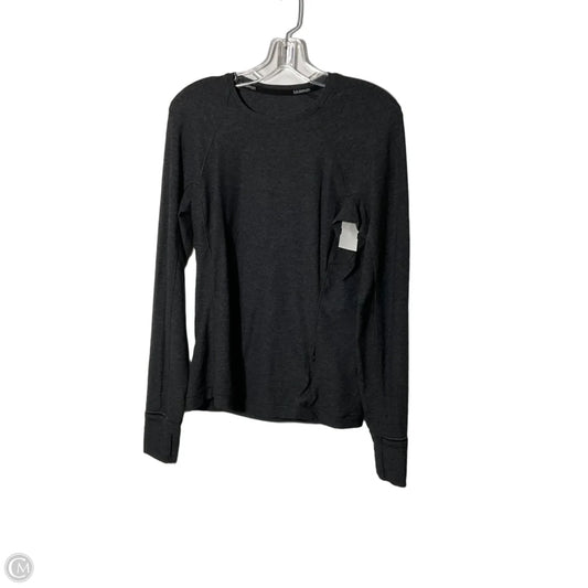 Athletic Top Long Sleeve Crewneck By Lululemon In Grey, Size: 12