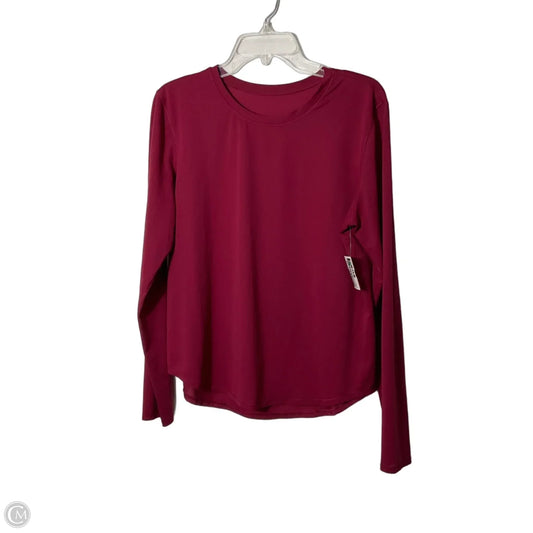 Athletic Top Long Sleeve Crewneck By Lululemon In Red, Size: 8