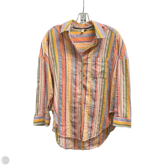 Top Long Sleeve By Pilcro In Rainbow Print, Size: Xs