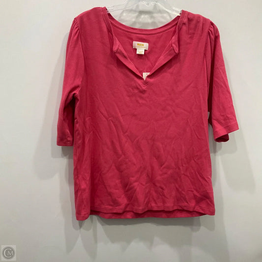 Top Short Sleeve By Maeve In Pink, Size: Xl