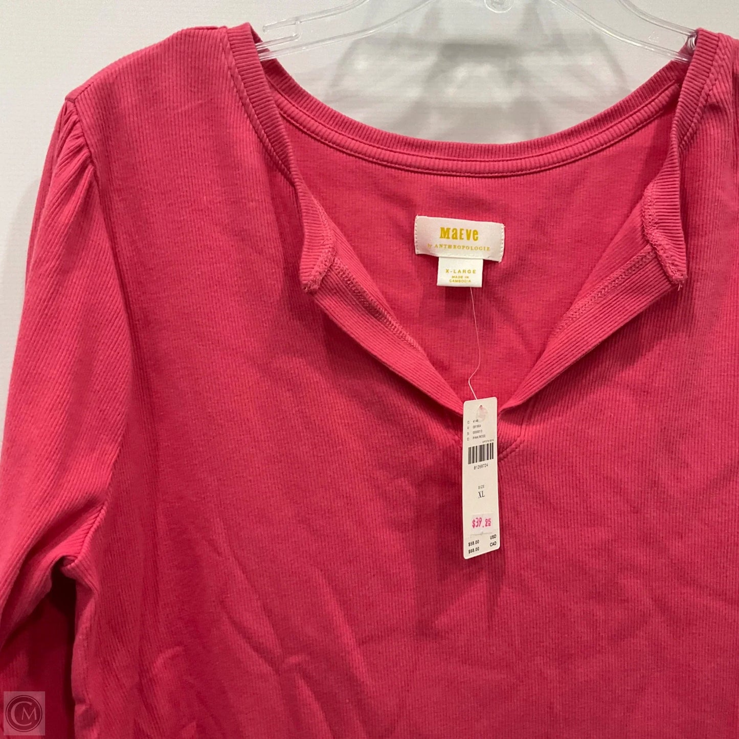 Top Short Sleeve By Maeve In Pink, Size: Xl
