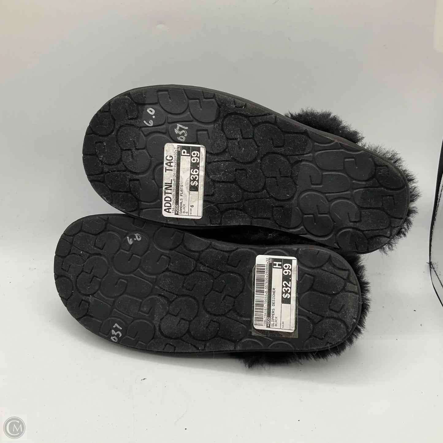 Slippers Designer By Ugg In Black Size 6