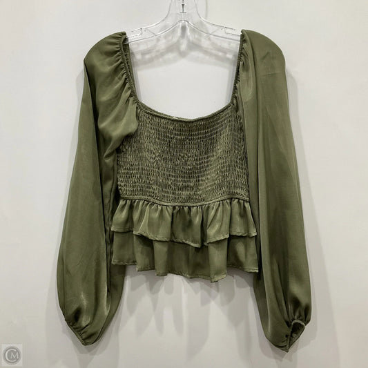 Top Long Sleeve By Altard State In Green, Size: M