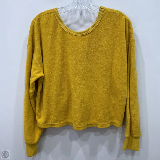 Top Long Sleeve By Aerie In Yellow, Size: S