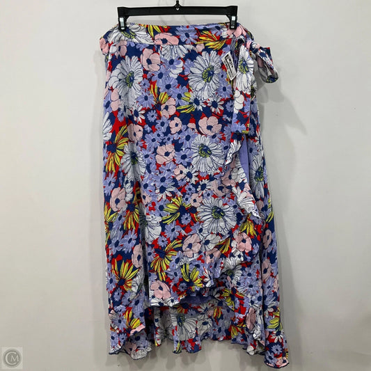 Skirt Midi By Maeve In Floral Print, Size: L
